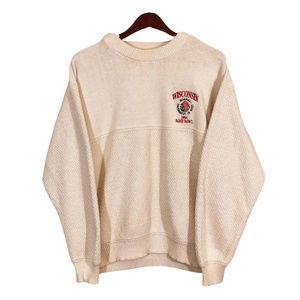 UNIVERSITY Of WISCONSIN 1994 Rose Bowl White Embroidered Sweater Size M